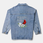 Cardinals Appear When Angels Are Near Bird Lover Denim Jacket (Achterkant)