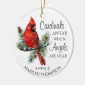 Cardinals Appear When Angels Are Near Photo Keramisch Ornament (Links)