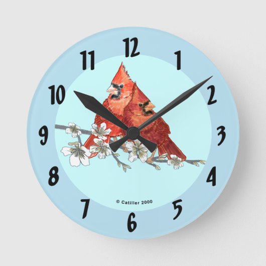 Cardinals Branch Clock Ronde Klok (Voorkant)