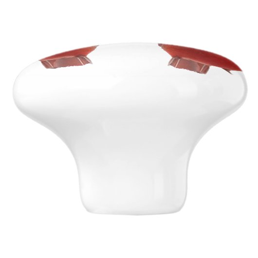 Cardinals Ceramic Knob. Keramische Knop (Zijkant)