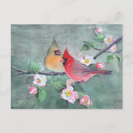 CARDINALS EN APPARATUUR BLOSSEN OP SHARON SHARPE BRIEFKAART (Voorkant)