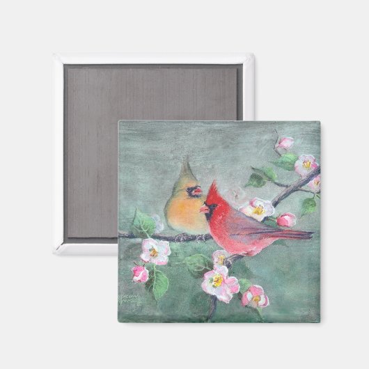 CARDINALS EN APPARATUUR BLOSSEN OP SHARON SHARPE MAGNEET (Voorkant / Achterkant)