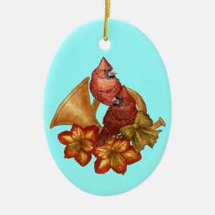 Cardinals Horn ornament