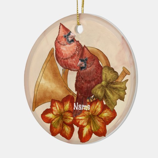 Cardinals Horn  ornament  (Links)