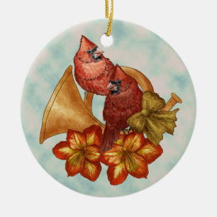 Cardinals Horn ornament