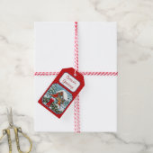 Cardinals Kerstmis Birdfeeder Red Cadeaulabel (Met Touw)