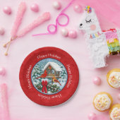 Cardinals Kerstmis Birdfeeder Red Papieren Bordje (Feest)