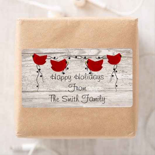 Cardinals-label Etiket (Insitu)