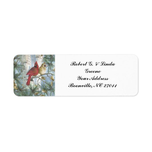 CARDINALS—LABELS VOOR HERSTEL ADRES ETIKET (Voorkant)
