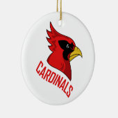Cardinals Mascot Keramisch Ornament (Rechts)