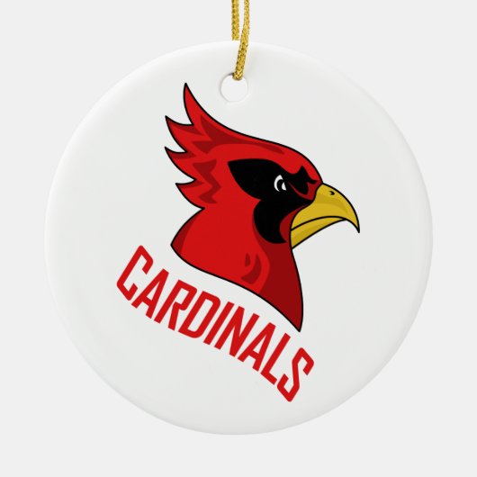 Cardinals Mascot Keramisch Ornament (Voorkant)