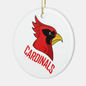 Cardinals Mascot Keramisch Ornament (Links)