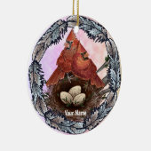 Cardinals Nest Keramisch Ornament (Rechts)