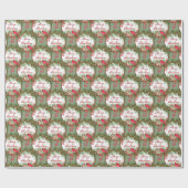 Cardinals on a wreath Christmas Wrapping Paper Cadeaupapier (Vlak)