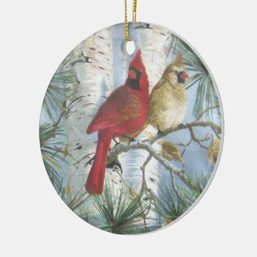 CARDINALS-ORNAMENT KERAMISCH ORNAMENT (Links)