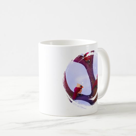 Cardinals Perched On A Tree Holiday Mug Koffiemok (Voorkant rechts)