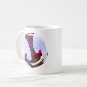 Cardinals Perched On A Tree Holiday Mug Koffiemok (Voorkant links)