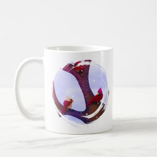 Cardinals Perched On A Tree Holiday Mug Koffiemok