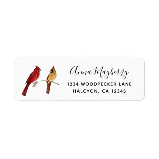 Cardinals Return Address Label (Voorkant)