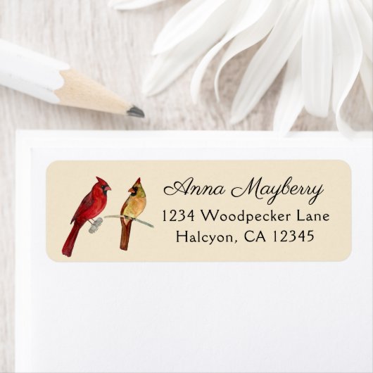 Cardinals Return Address Label (Insitu)