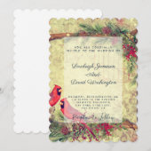 Cardinals trouwuitnodiging kaart (Voorkant / Achterkant)