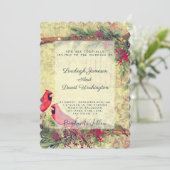 Cardinals trouwuitnodiging kaart (Staand voorkant)