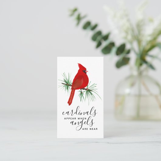 Cardinals Uiterlijk Angels Foto Memorial Kaart Visitekaartje (Staand voorkant)