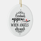 Cardinals Uiterlijk Angels Near Foto Memorial Keramisch Ornament (Rechts)