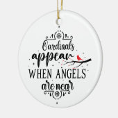 Cardinals Uiterlijk Angels Near Foto Memorial Keramisch Ornament (Links)