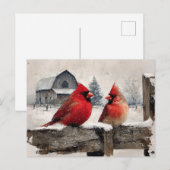 Cardinals Vintage Farm Briefkaart (Voorkant / Achterkant)