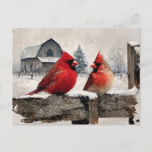 Cardinals Vintage Farm Briefkaart (Voorkant)