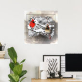 Cardinals Winter Scene Poster (Thuiskantoor)