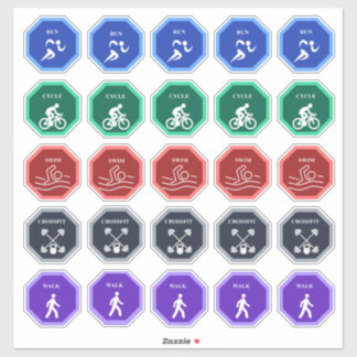 Cardio Dagen Workout Tracker Planner Stickers