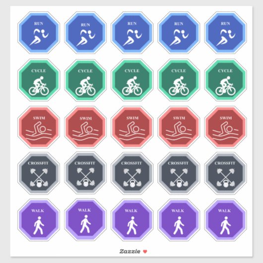 Cardio Dagen Workout Tracker Planner Stickers (Vel)