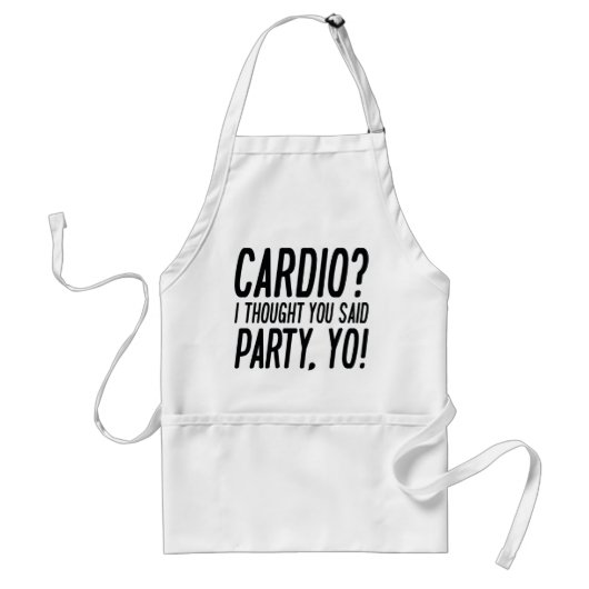Cardio Feest Yo Standaard Schort (Voorkant)