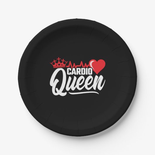 Cardio Fitness Queen Crown Gym Exerces Papieren Bordje (Voorkant)