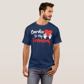 Cardio Is My Frenemy beroemd gemaakt door Funny Fi T-shirt (Voorkant volledig)