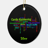 Cardio Kickboxing Word Cloud Keramisch Ornament (Links)