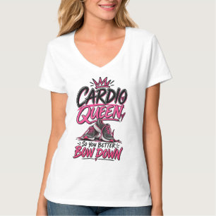 Cardio Koningin Buig Je Women's Fitness T-shirt