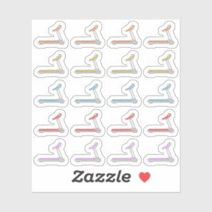 Cardio Loopband Fitness Oefening Gym Planner Sticker
