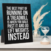 Cardio, Tredmolen Running vs Lifting - Funny Gym Fotoplaat (Zijkant)