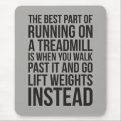 Cardio, Tredmolen Running vs Lifting - Funny Gym Muismat (Voorkant)