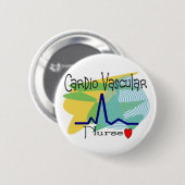 Cardio VASCULAR NURSE T-shirts Ronde Button 5,7 Cm (Voorkant /achterkant)