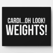Cardio vs Gewichten - Funny Novelty Gym Workout Fotoplaat (Voorkant)