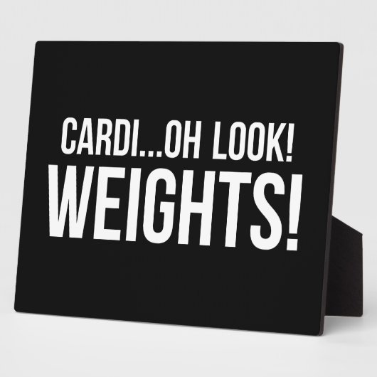Cardio vs Gewichten - Funny Novelty Gym Workout Fotoplaat (Zijkant)