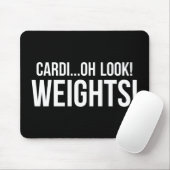 Cardio vs Gewichten - Funny Novelty Gym Workout Muismat (Met muis)
