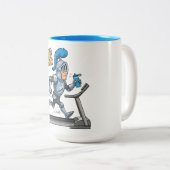 Cardio Warrior Tweekleurige Koffiemok (Voorkant rechts)