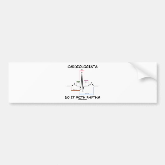 Cardiologen doen het met ritme (ECG/EKG) Bumpersticker (Voorkant)