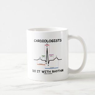 Cardiologen doen het met ritme (ECG/EKG) Koffiemok