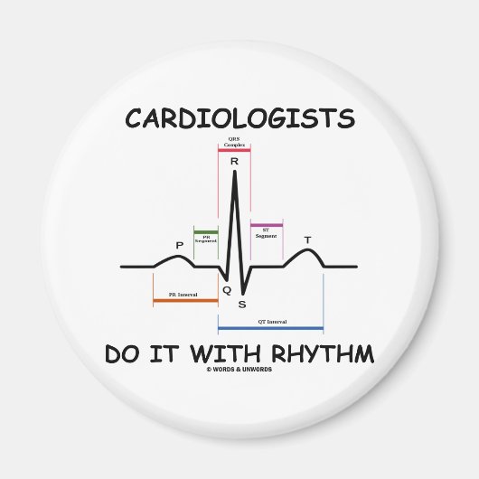 Cardiologen doen het met ritme (ECG/EKG) Magneet (Voorkant)